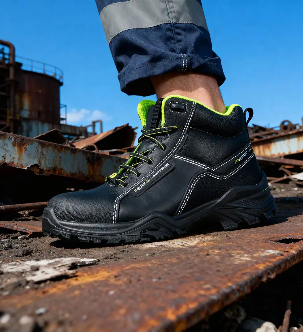 ENDURANCE HIGH Scarpa antinfortunistica Media linea E-LITE ambientata