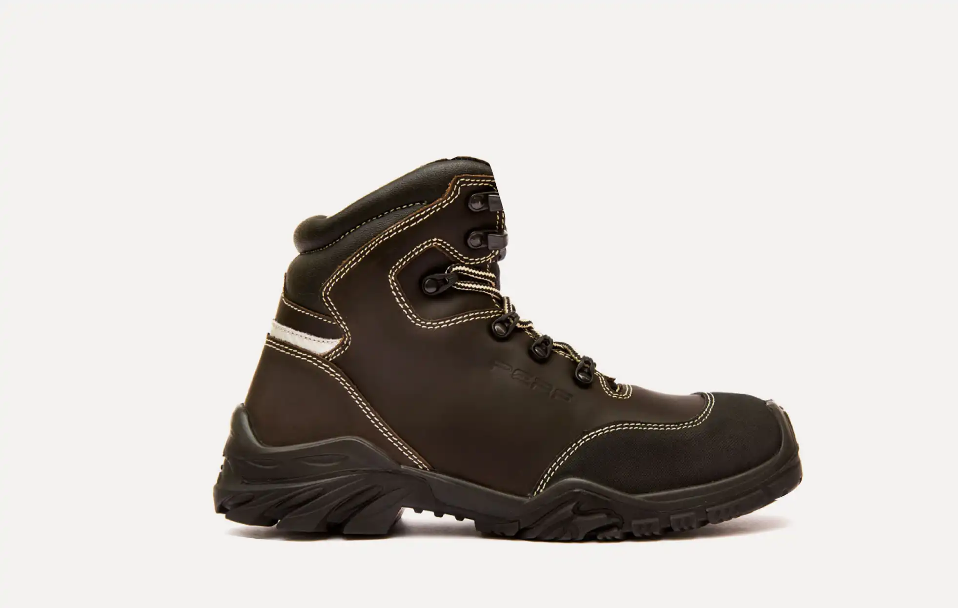 SHOOTER BROWN Scarpa antinfortunistica Media linea E-LITE su sfondo bianco