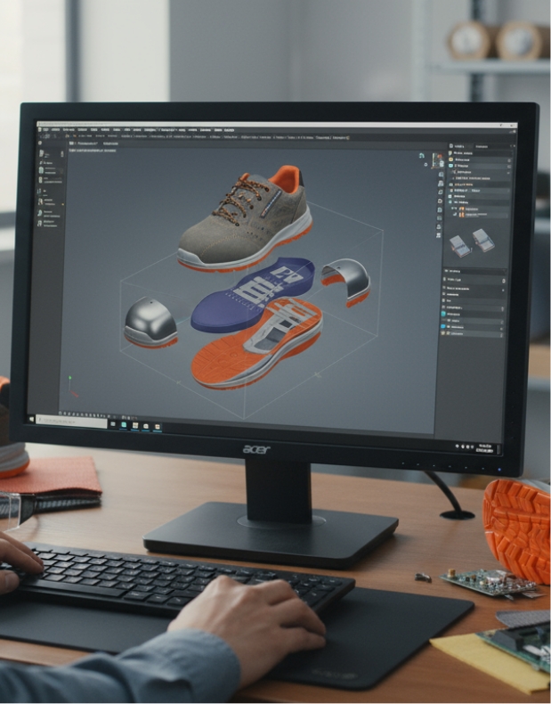 Computer grafica scarpe perf